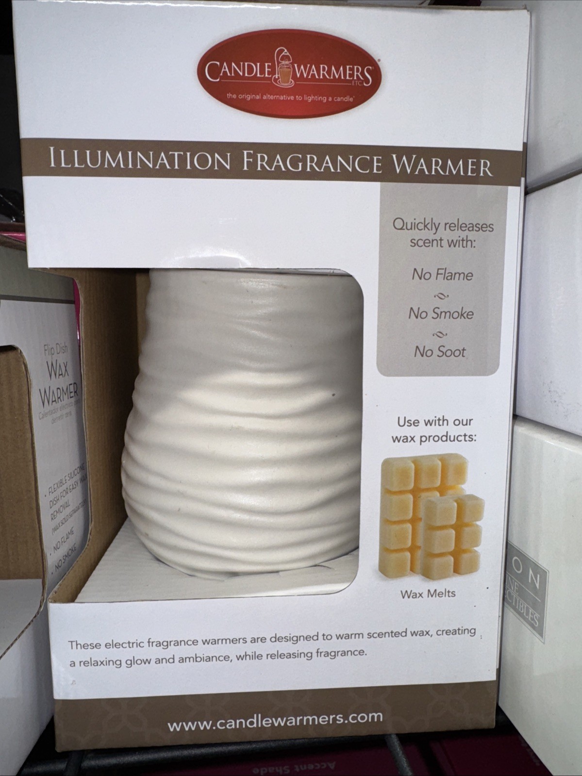 Candle Warmers Etc. Illumination Fragrance Warmer White Harm