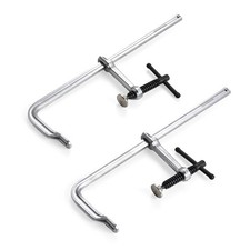 2-Pack 12" Drop Forged Steel Bar Clamps - 660 LBS Light Duty F-Clamp Set