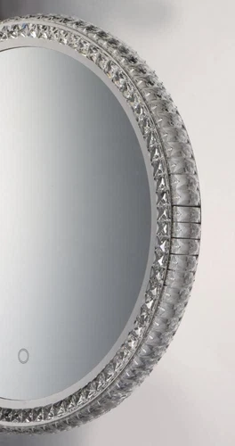 22W LED Oval Mirror with Brushed Aluminum Finish, 23.75x29.5 Inches - Picture 4 of 5