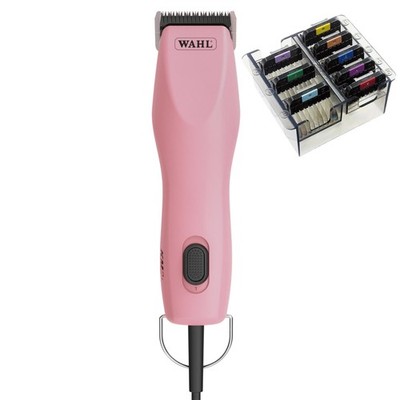 Wahl KM2+ Schermaschine Hunde + Edelstahl Aufsteckkamm Set Moser