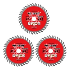 3 Inch Circular Saw Blade 36T Carbide for Wood Plastic Metal 7/16 Arbor 3 Pack