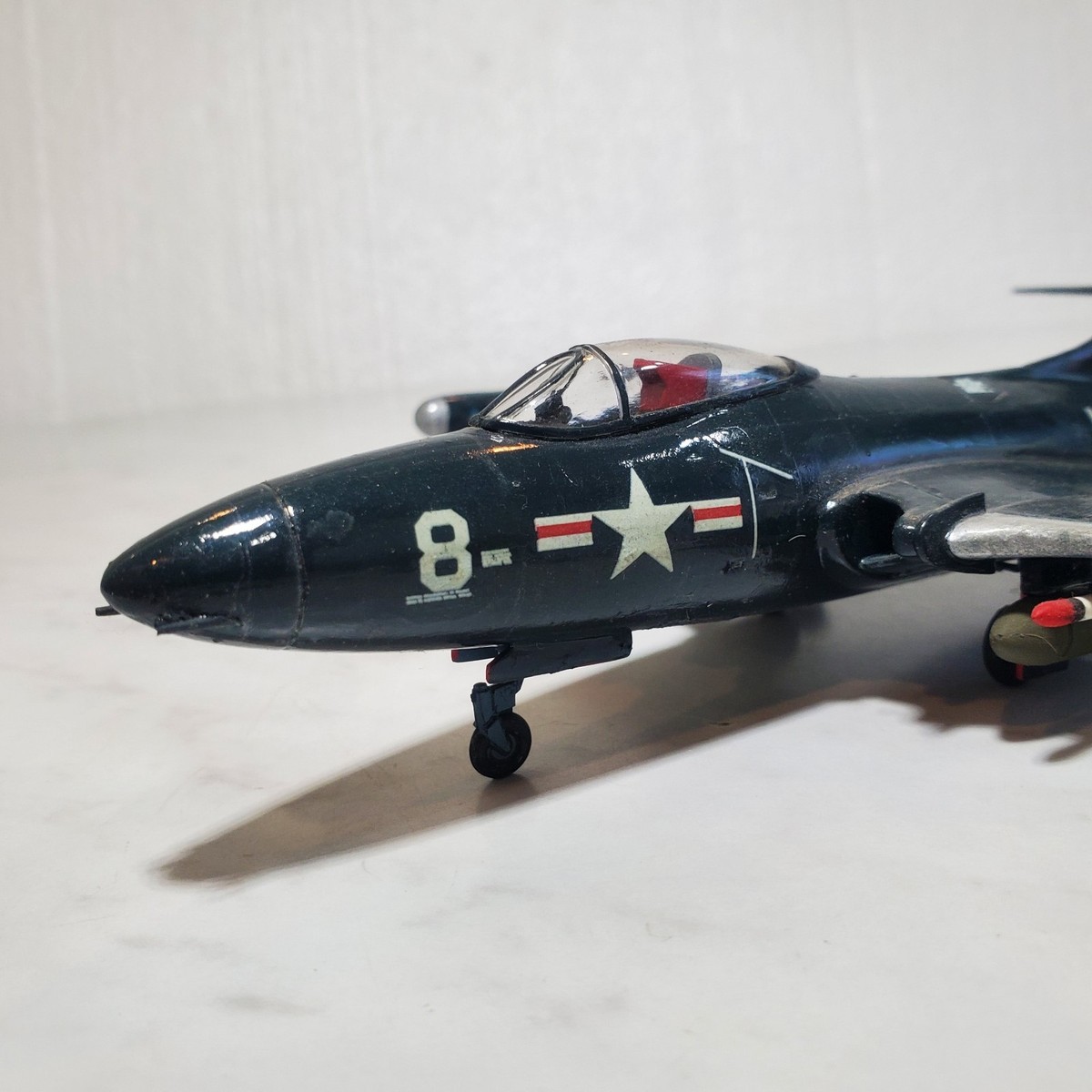 Vintage Grumman F9F-2 Panther Jet Fighter 1/72? 48? Plastic Model