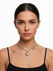 22mm Gold Plated sterling silver Petite Heart Charm Pendant handmade hand set CZ — photo 3
