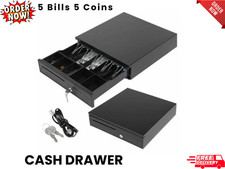 Heavy Duty 5 Bills 5 Coins Tray Manual Cash Drawer Cash Register POS Till Box AU