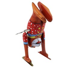 Singe jouet en étain singe de cirque singe à remonter singe en étain