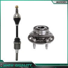 Front Left CV Axle Shaft + Wheel Hub Bearing For Chevrolet Equinox 2010-2016