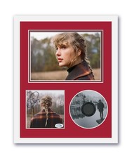 Taylor Swift Autographed Signed 11x14 Custom Framed CD Photo Evermore ACOA