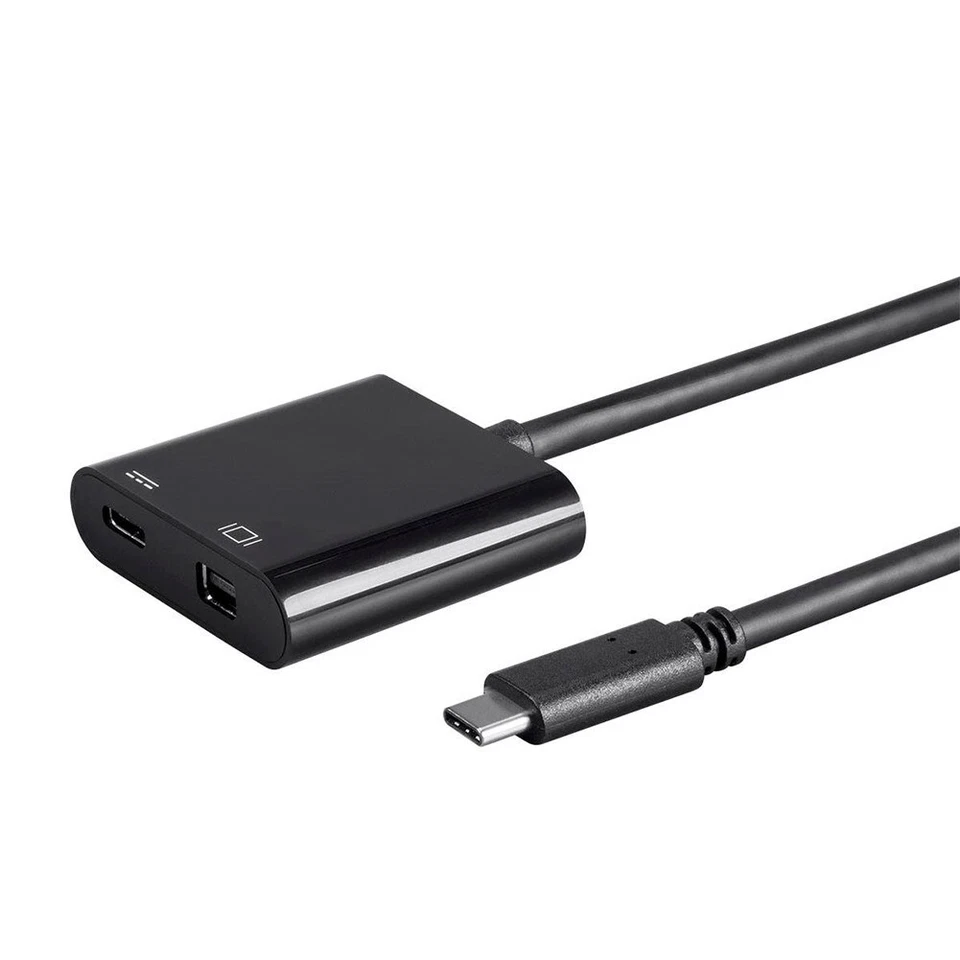 USB-C to Mini Display Port & USB Type C PD 60W Adapter Converter Cable MacBook - Image 3 of 4