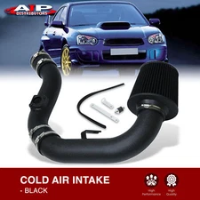 Black CAI Cold Air Induction Intake Piping System For 2002-2007 Impreza WRX STI