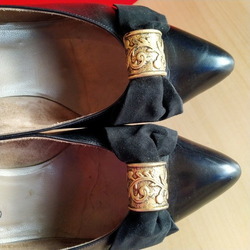 Charles Jordan Kid Leather Vintage Heels UK 5 US 7.5 8.6cm Heel - Picture 8 of 9