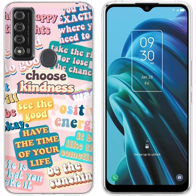 Slim Phone Case Cover for TCL 30 XE/30XE/30 V/30V, Graffiti Positive