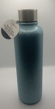 Mainstays 17 oz. Stainless Steel Double Wall Bottle Glitter Turquoise Blue NEW