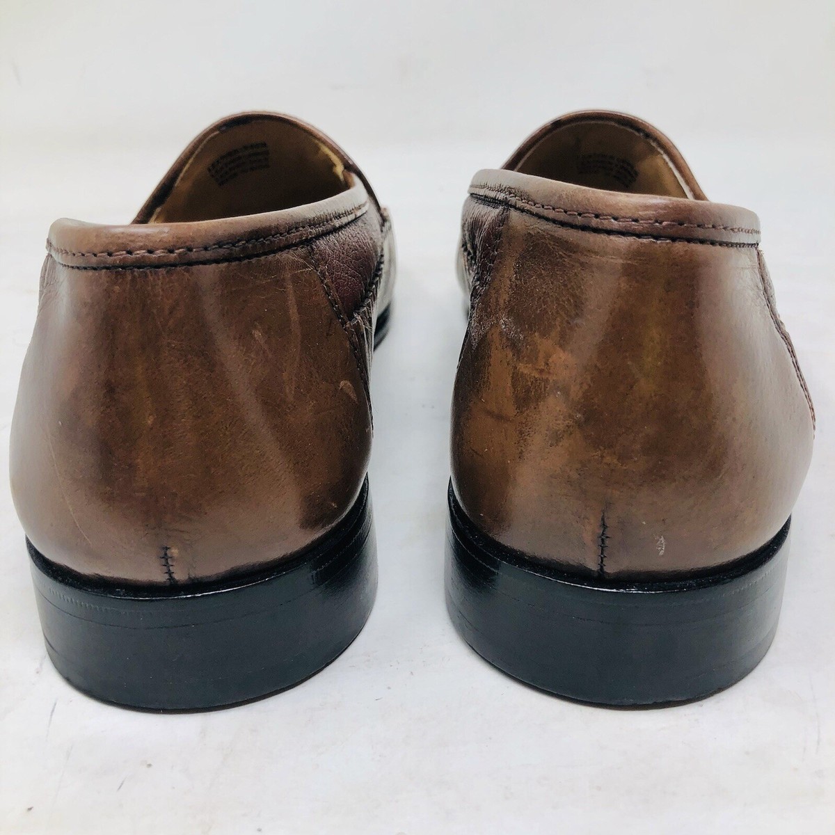 Brass Boot Walking Classics Brown Tasseled Loafers Mens 10M Sheepskin Linings Brass Boot Shoes Mens Size 10 M Brown Stitched Leather  main image 2