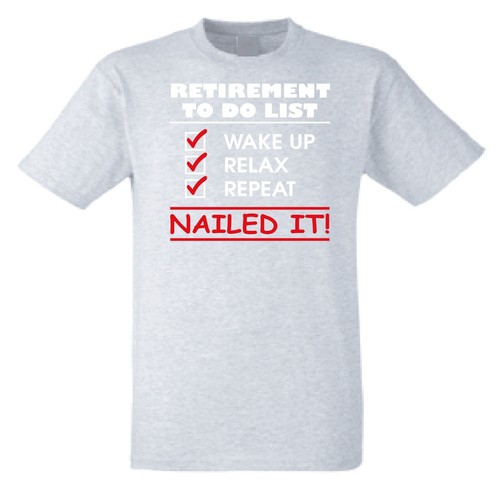 Funny Retirement To do List mens retirement gifts. leaving Retirement Slogan tee - Picture 10 of 13