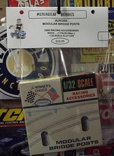 AURORA 1:32 SCALE, 1965, MODULAR BRIDGE POSTS, RACING ACCESSORIES, 1-BOX 56pc. 