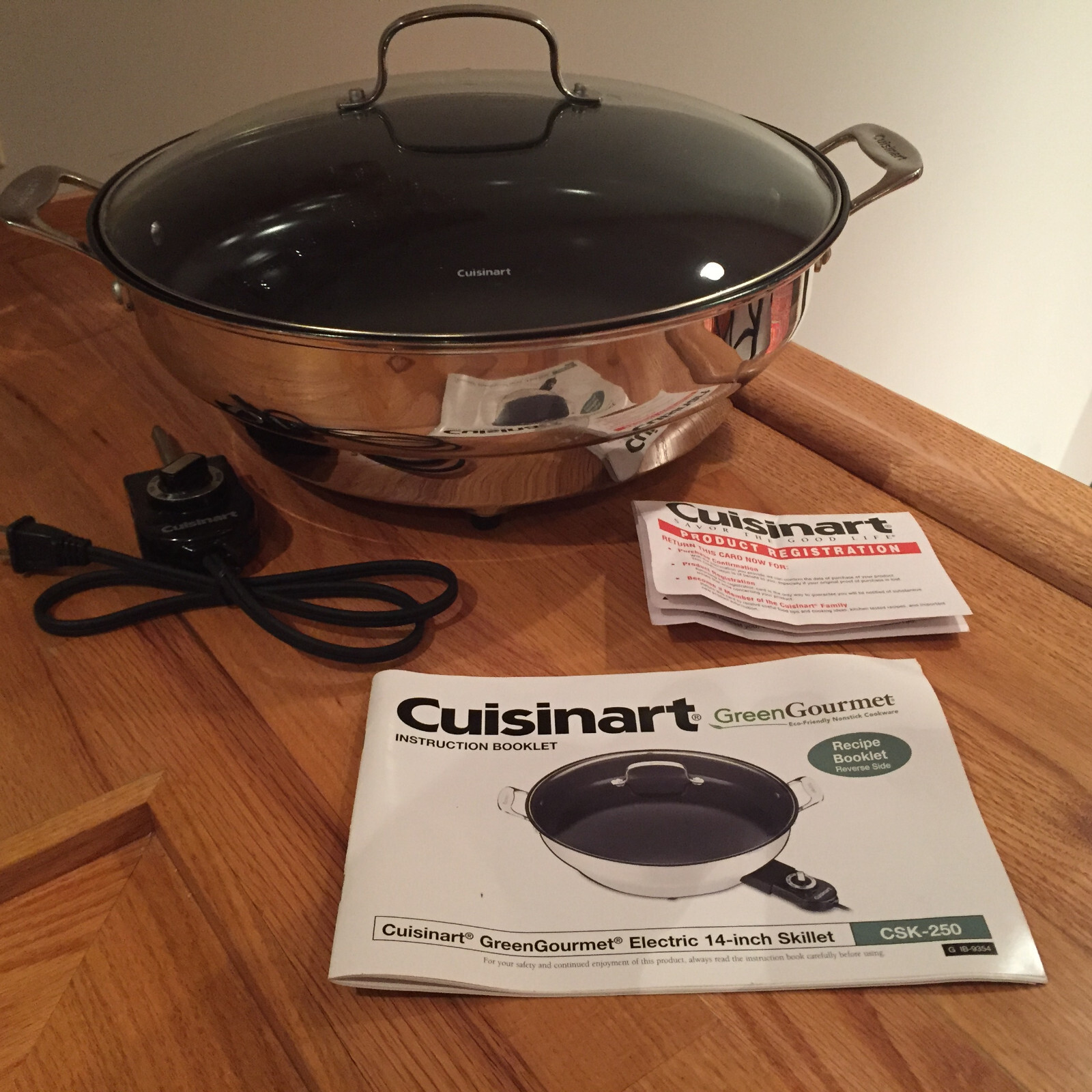 Cuisinart CSK250 GreenGourmet 14" Nonstick Electric Skillet w/ Glass