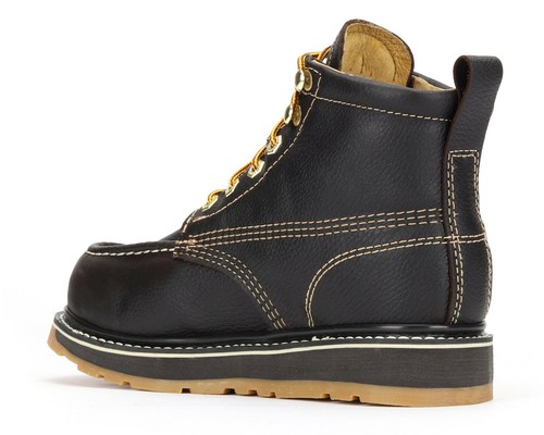 Nuevas botas de trabajo de cuero WP de color marrón oscuro de 6 "para hombre BA 612 talla 6-13 (D, M) - Imagen 3 de 5