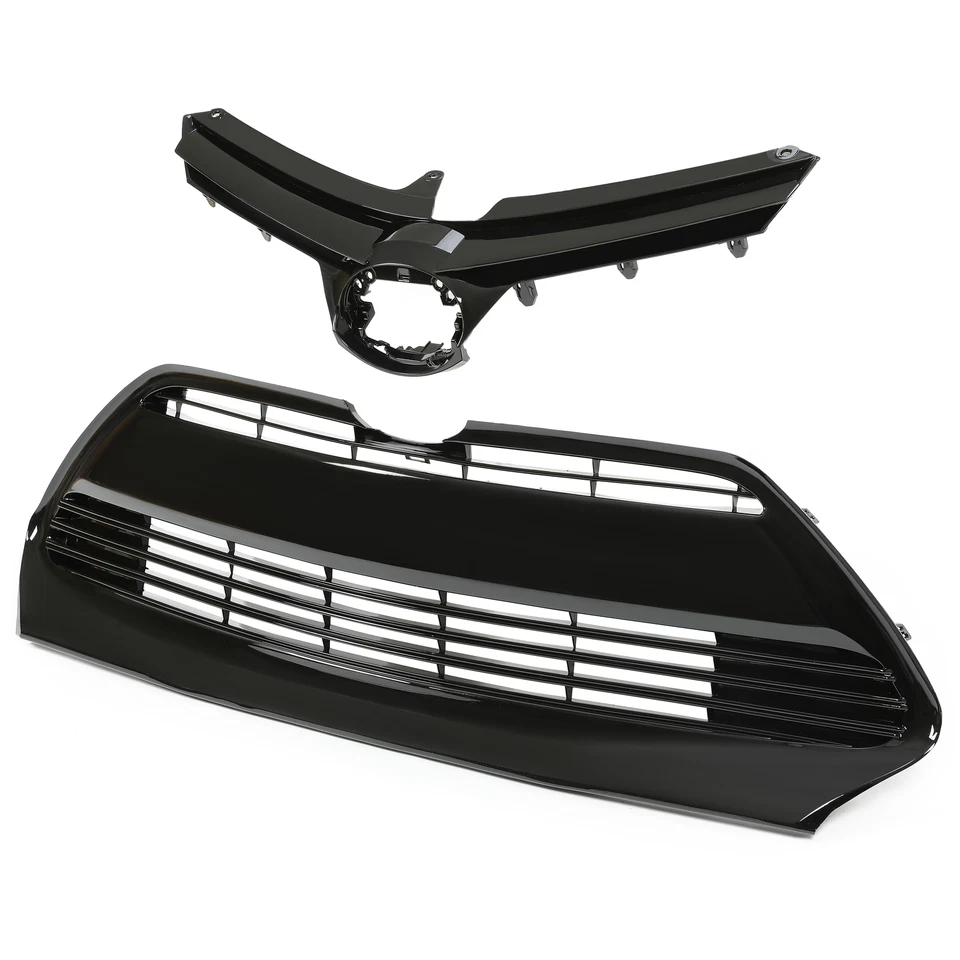 Parachoques delantero parrilla superior e inferior apto para Toyota Corolla L LE XLE CE 2017 2018 2019 Foto 3 de 4