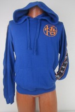 Sudadera con Capucha Dragonball Z Para Hombre Talla Pequeña Azul Bordado Goku Logo Anime
