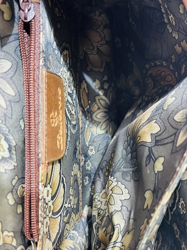 Borsa a mano vintage Bellrose in pelle lavorata a mano rose floreali boho western - Foto 12 di 17