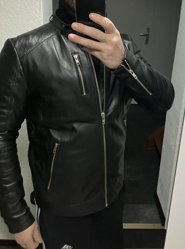 Jack & Jones Vintage Biker Lederjacke Echt Leder Nr 4 Gr M - Bild 6 von 12