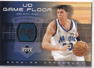 2002 Upper Deck NBA Basketball Card No. MM-F Mike Miller Game Floor