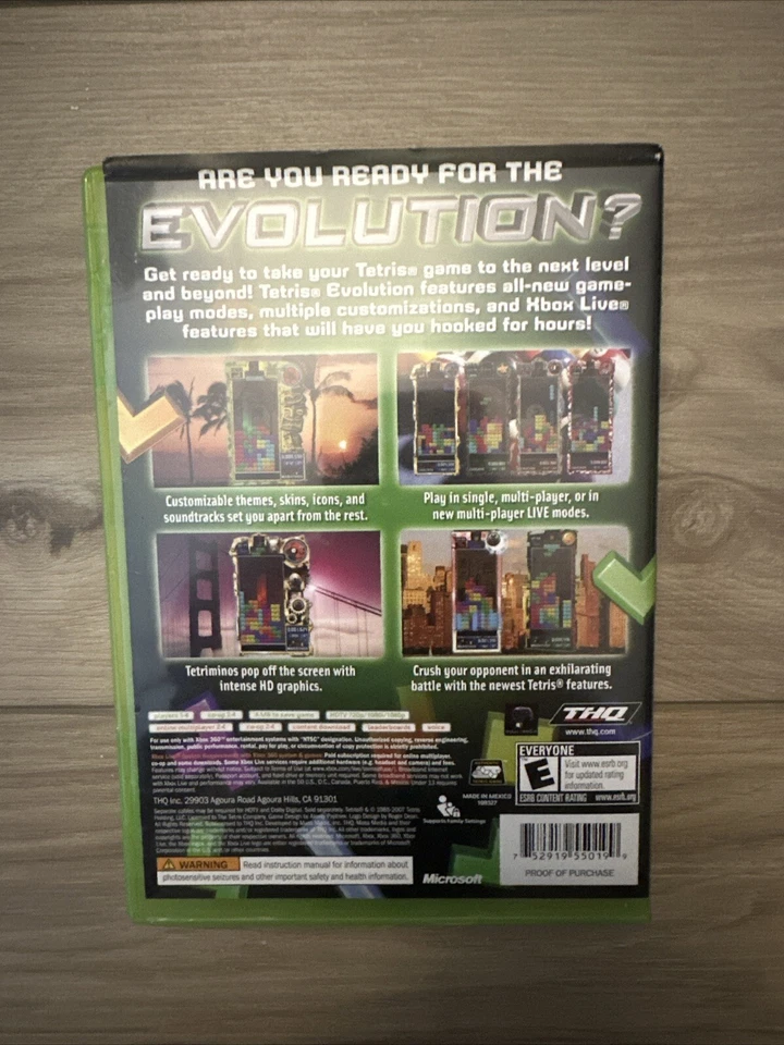 Tetris Evolution (Microsoft Xbox 360, 2007) Complete with Manual Good Condition - Image 2 of 4