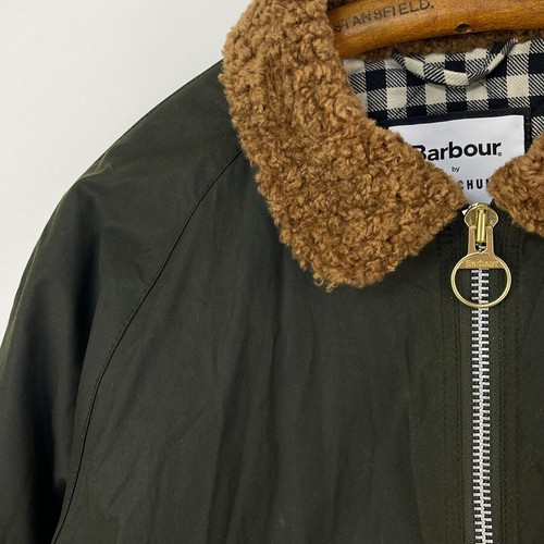Barbour Alexa Chung Floyd Wax Jacket Womens 18 Green Short Alexachung Bomber - Picture 8 of 18