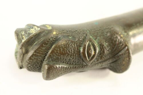 = XII-XIV AD Late Romanesque Early Gothic Bronze Fountain Waterspout Beast Face - Picture 7 of 16