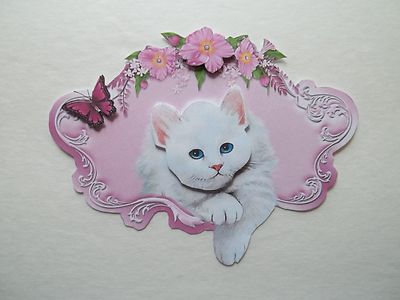 3D- U Pick- FL5 Flower Bear Kitten Love  Scrapbook Card Embellishment