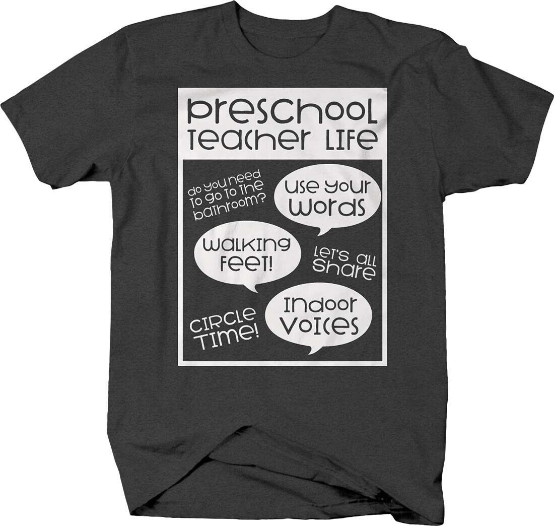 Preschool teacher life quotes funny children teach school kids T Shirt for  Men | eBay