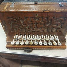 Antique German Adolphus Professional Accordion 1880  s - Early 1900  s with box