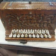 Antique German Adolphus Professional Accordion 1880’s - Early 1900’s with box