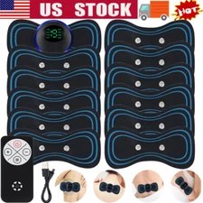 20X Small Portable Electric Neck Back Massager Cervical Massage Patch Stimulator