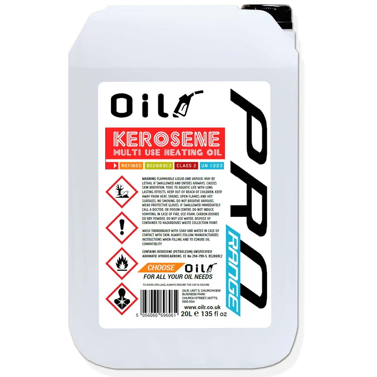 OILR Pro Range 20L KEROSENE Domestic Heating Oil High Quality