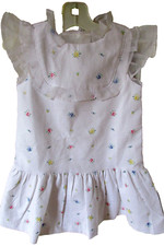 Janie and Jack White multicolored Floral cotton sleeveless Dress-Sz 3-NWOT