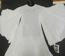 PRAISE WORSHIP DANCE DRESS ANGEL DRESS White GIRL motif small child rhinestones