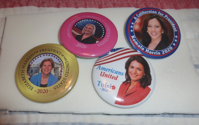 2020 Kamala Harris Warren Gabbard Gillebrand Campaign Buttons Pins Pinbacks