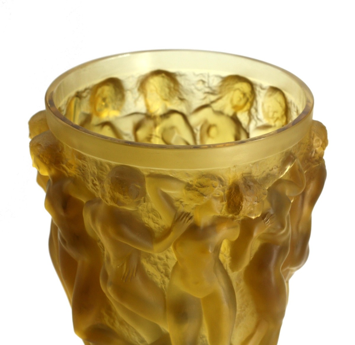 R. Lalique Rare and Important Rene Lalique Yellow Amber Bacchantes