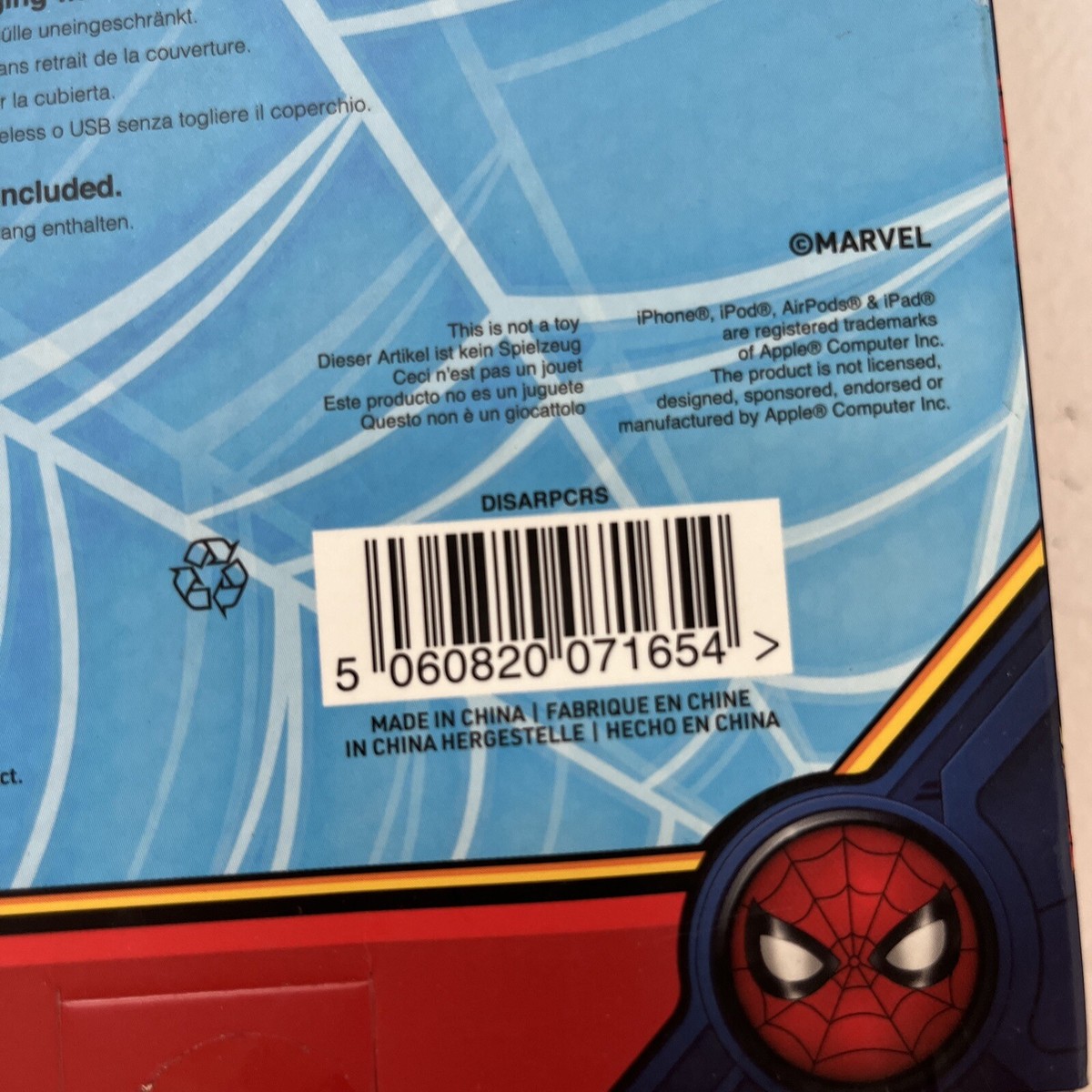 Thumbs Up Marvel Spider-Man 3D Silicone Airpods Case Red