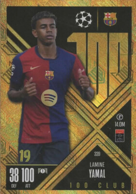 Carte Match Attax Blue Diamond Lamine Yamal FC Barcelone 2024/2025 - Édition Limitée