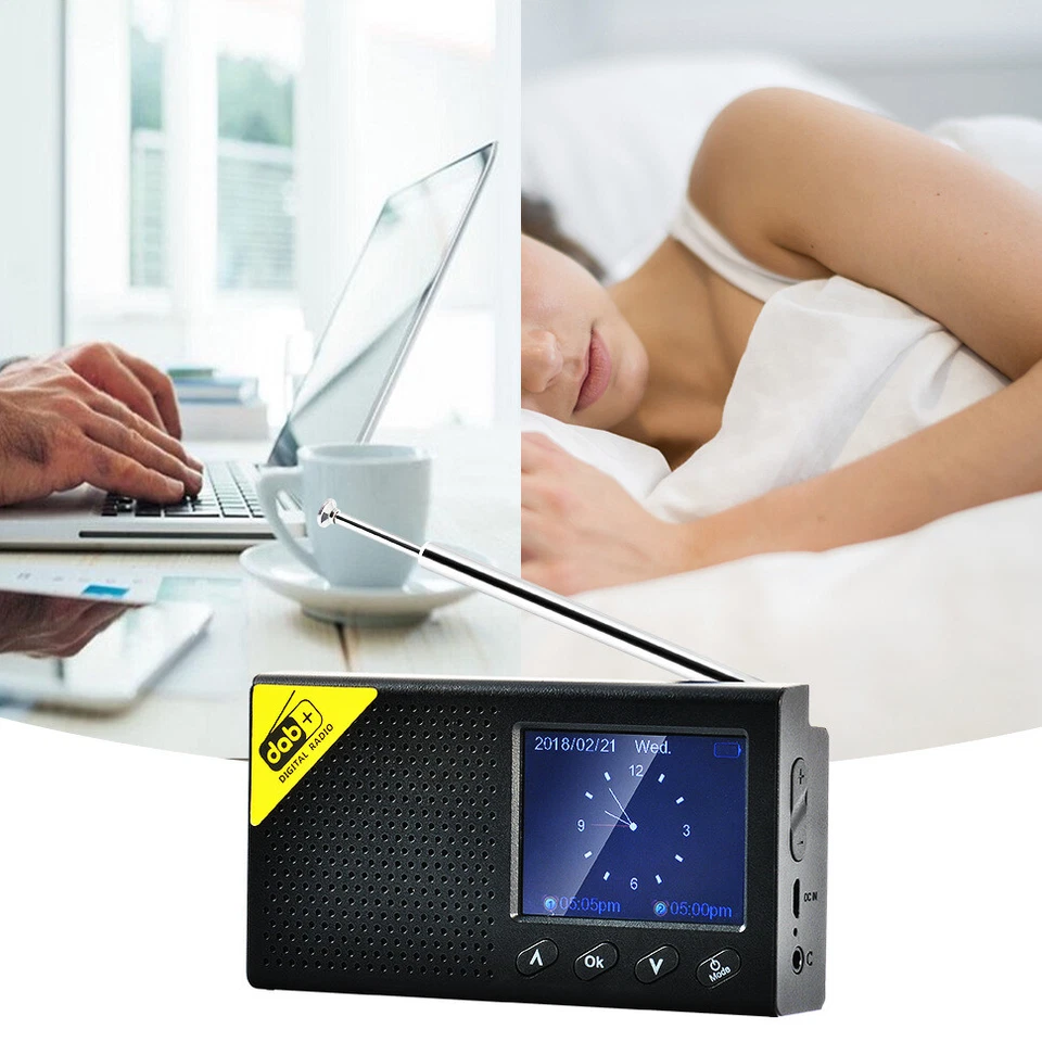 2,4" Tragbares DAB DAB+ Digitalradio FM Wiederaufladbar Bluetooth Musik Player LCD - Bild 3 von 4