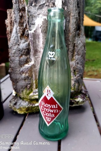 VTG RC Royal Crown Cola 12 OZ Green Blue Tint Glass Pop Cola Bottle #1 - 第 4/7 張圖片