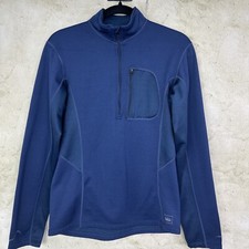 REI 1/4 Zip Pullover Women  s S Navy Blue Long Sleeve Front Zip Pocket