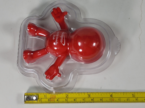 Bola de estrés para hombre 4" roja estrictamente elástica tipo de 4 - Imagen 2 de 4