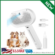 3 in 1 Cat Steam Brush, Pet Spray Hair Removal Comb for Shedding Grooming, Wat