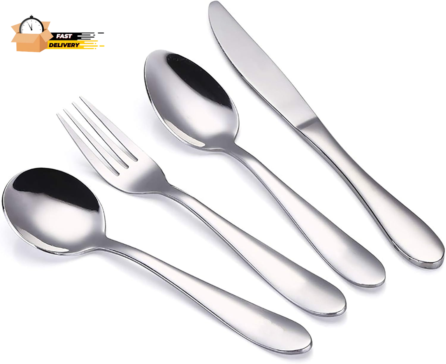 4-Piece Children Flatware Set 18/10 Stainless Steel Child Set Tableware S