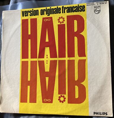 HAIR rare french version VERSION ORIGINALE FRANCAISE PHILIPS NM Vinyl VG+ jacket