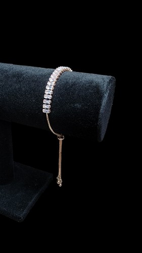 Luxury full Zircon 18k rose gold plated women's bracelet elegant evening wedding - Picture 3 of 7