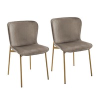 Svita Mary 2Er Set Esszimmerstuhl Polsterstuhl Ohne Armlehnen Wohnzimmer Taupe